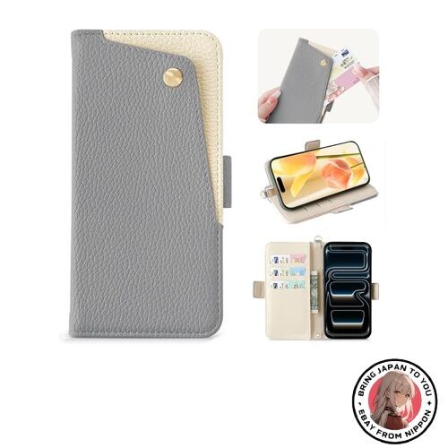 New Kahper iPhone 17 Pro Case Stylish Folio Case Lightweight Shock-Absorbent PU
