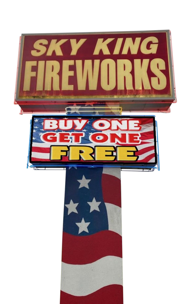 LED Sign Outdoor / Indoor Full Color LED Programmable Digital Sign P10mm 25″x48″