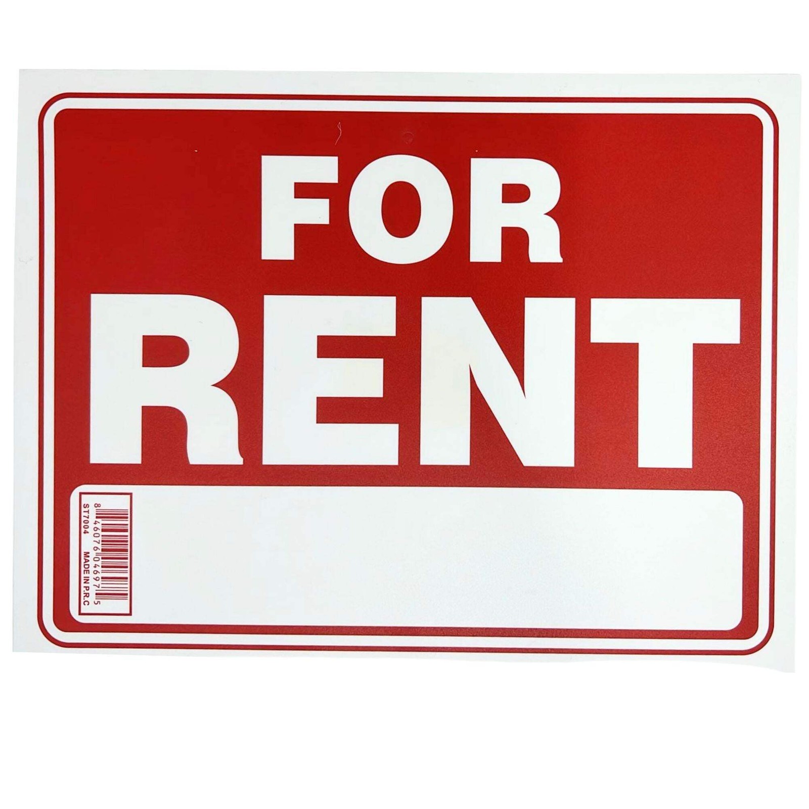 9″X12″ “FOR RENT” Plastic Signage Sign-1 Pack