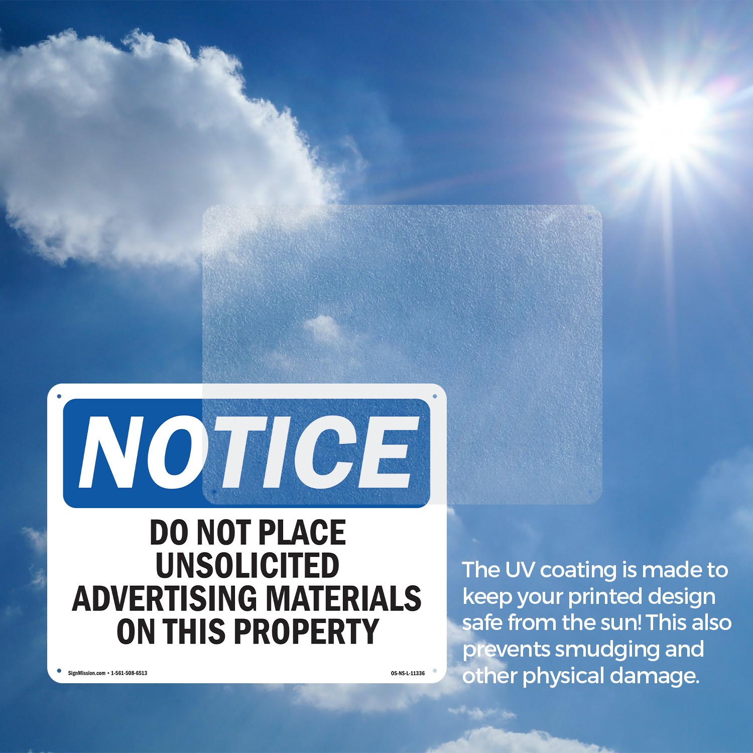 Do Not Place Unsolicited Advertising Materials OSHA Notice Sign – 5 or 10 Pack