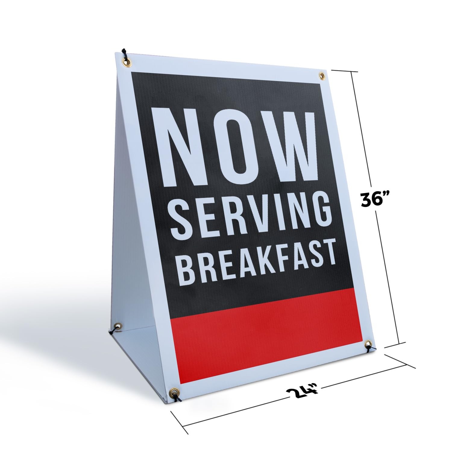 Signmission Now Serving Breakfast Sidewalk Sign 24 Inch X 36 Inch A-Frame