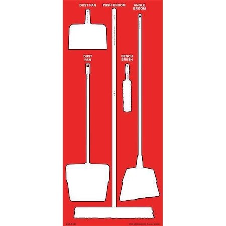 Store-Boards, 68X30 In, White/Red, Ultra Aluma-Lite, 34Gn30