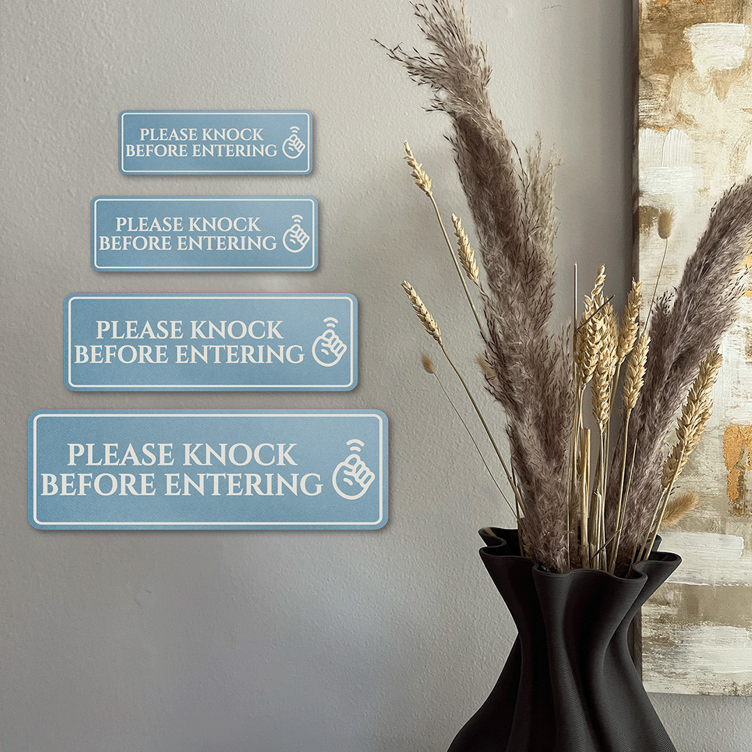 Standard Plus Please Knock Before Entering Wall or Door Sign | Privacy Signage