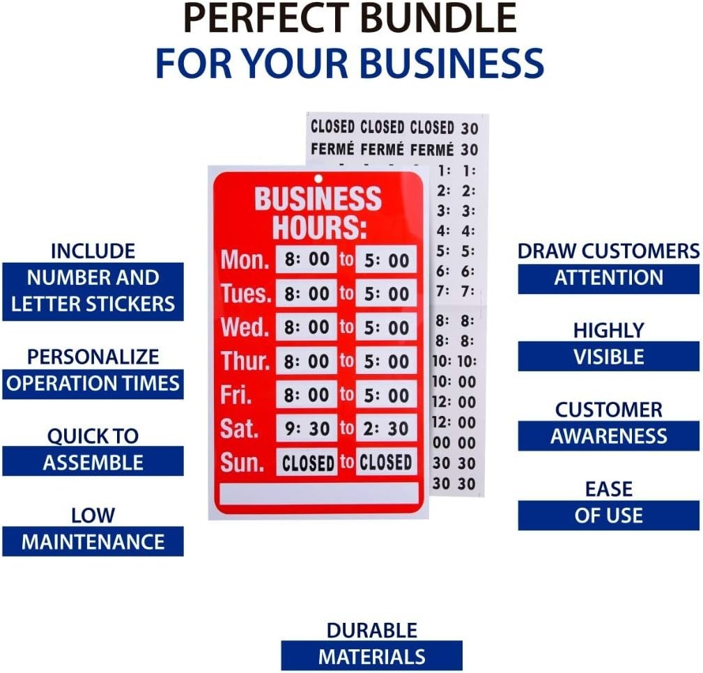 Customizable Open Closed Sign Bundle – Perfect Business Hours Communication