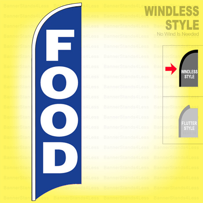FOOD – Windless Swooper Flag 2.5×11.5 ft Feather Banner Sign bb