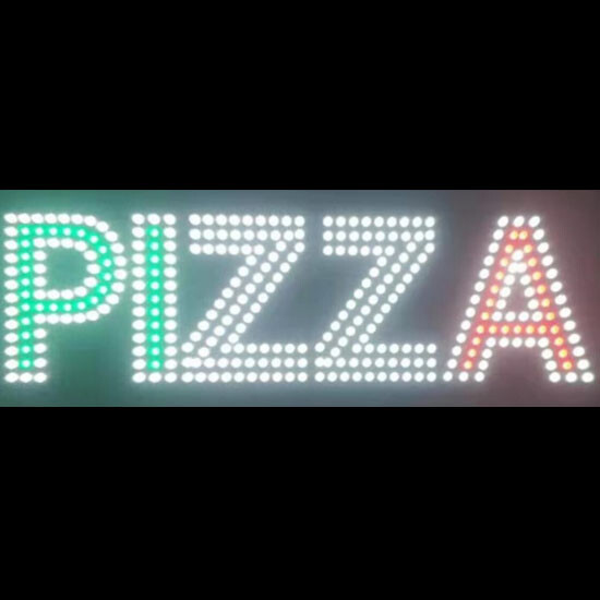 LED PIZZA SIGN (9″X32″ INCH) – RED / WHITE / GREEN