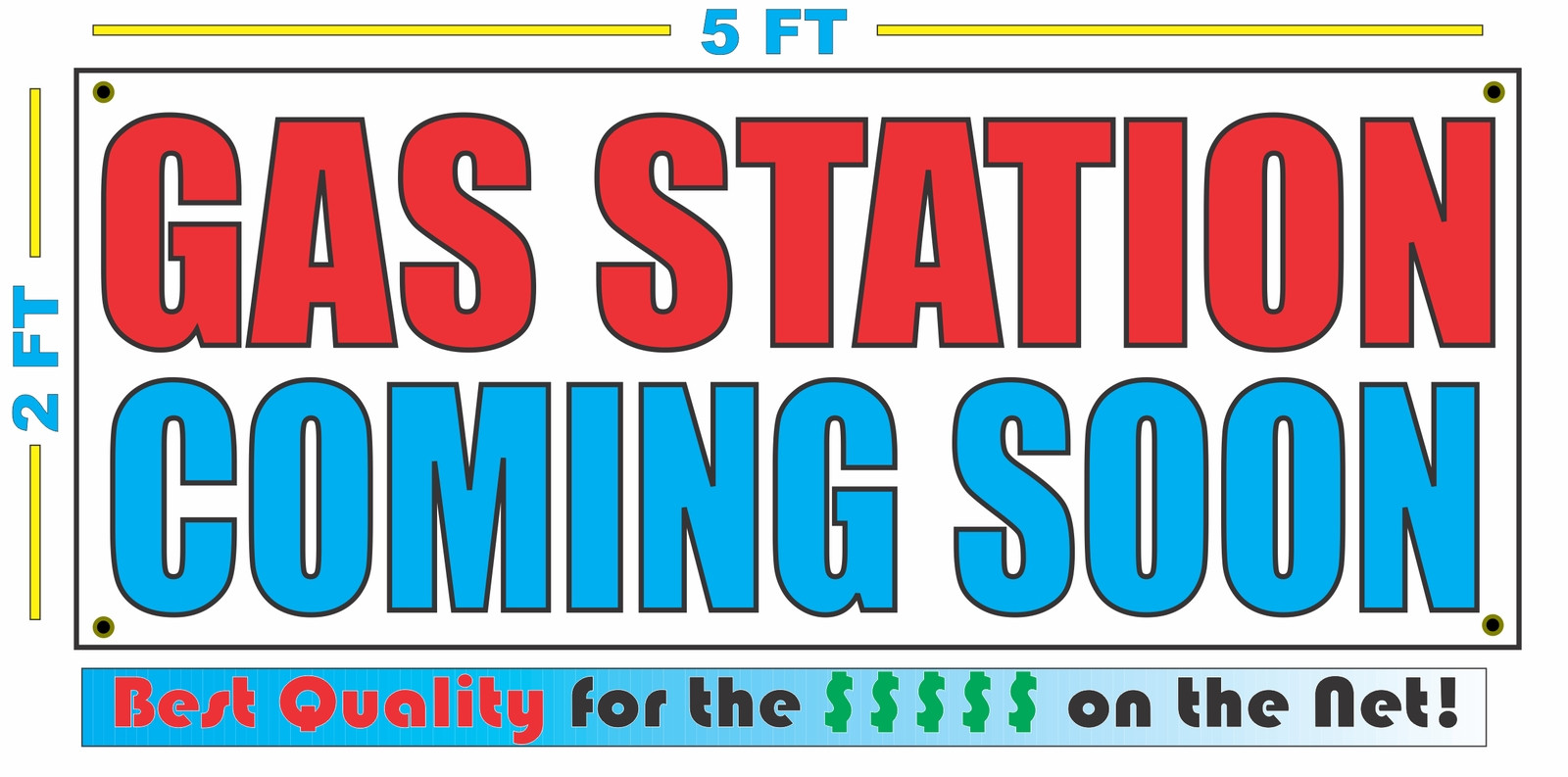 GAS STATION COMING SOON Banner Sign NEW Larger Size High Quality! XXL