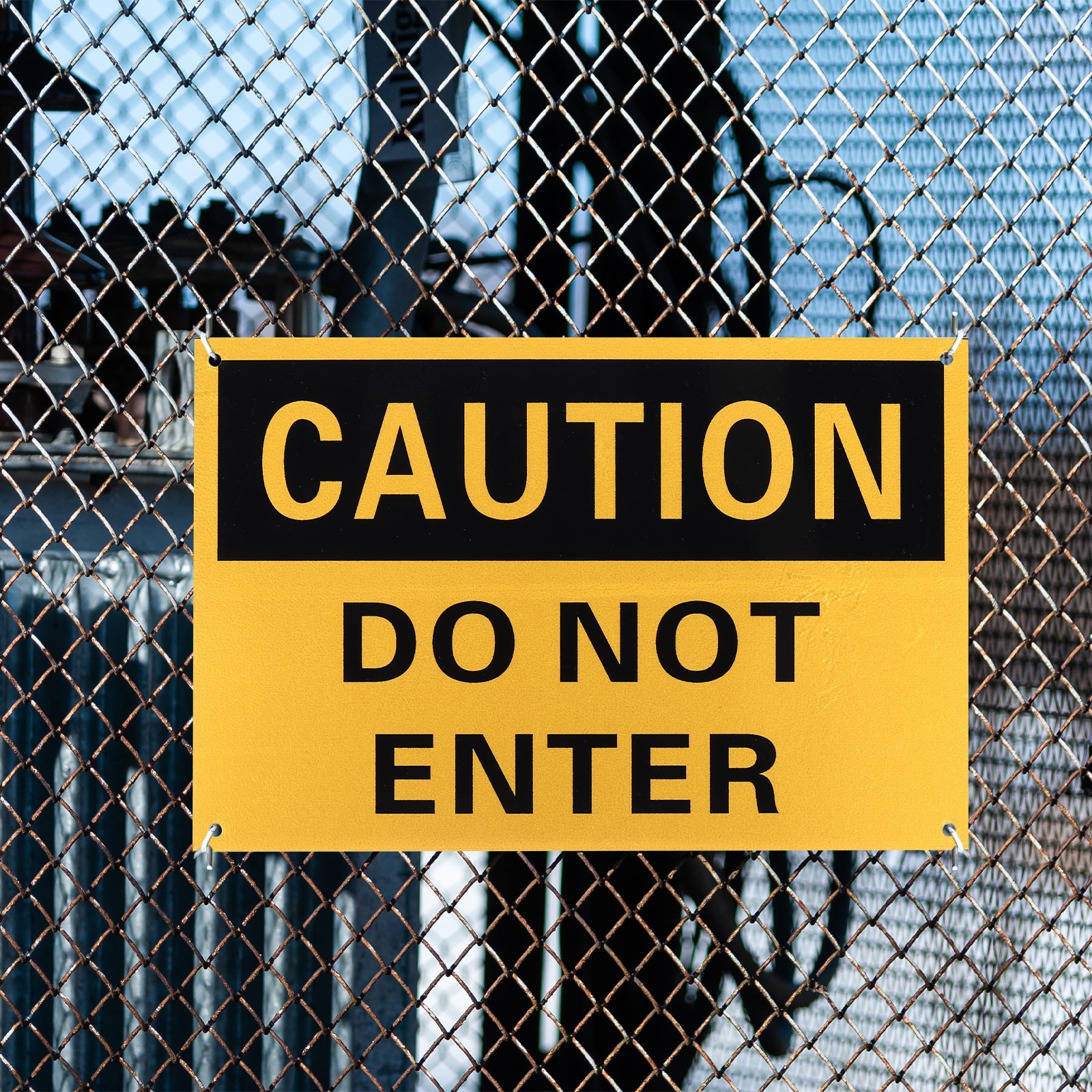 Caution Area Under Construction Sign, 12 x 8 Inch & Aluminum