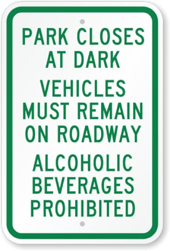 Alcohol Prohibited Sign Aluminum Weatherproof 8×12 Outdoor Business