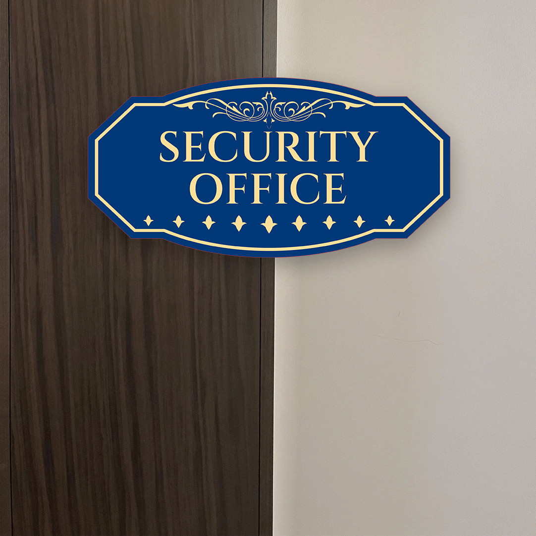 Victorian Plus Security Office Wall or Door Sign | Legal and Courtroom