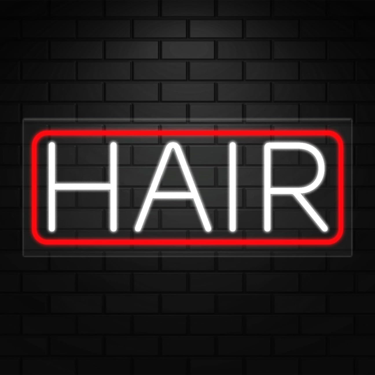 Hair Sign for Business Displays | LED Flex Neon | 32″W x 13″H x 1″D