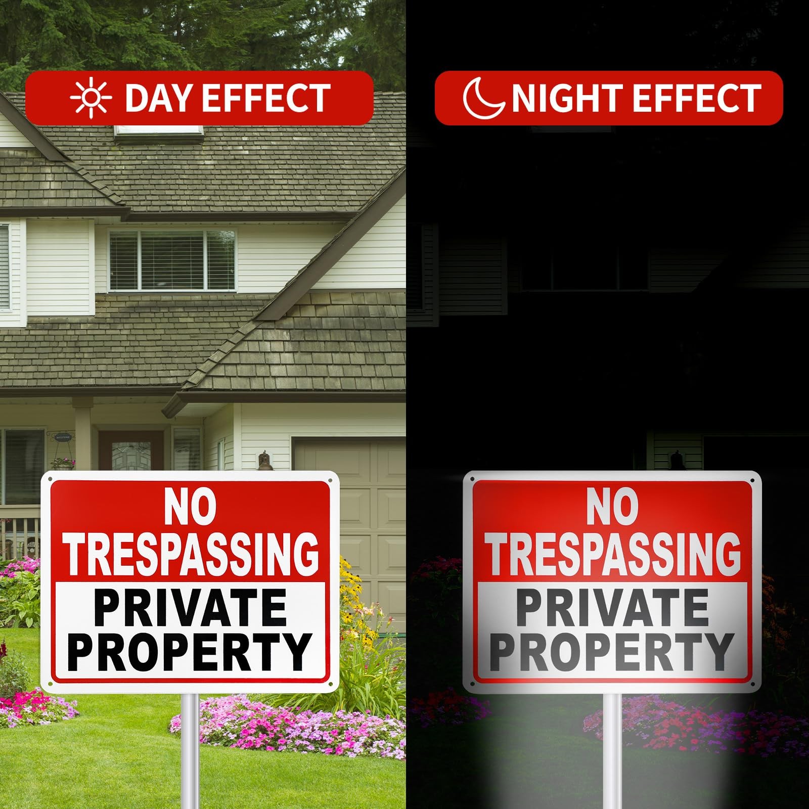 2 Pack No Trespassing Signs Private Property – 10×7 Inch 40 Mil Rust Free Alu…