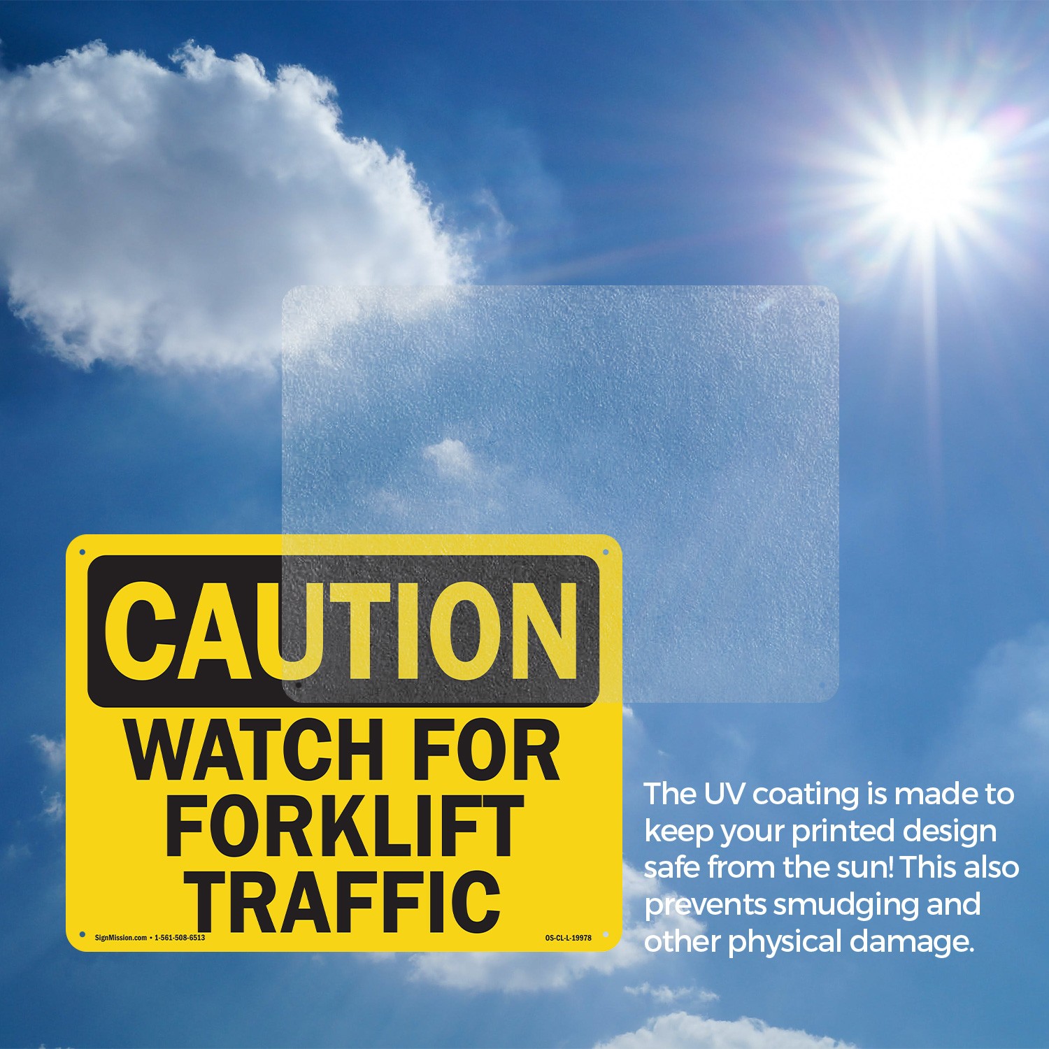 Watch For Forklift Traffic OSHA Caution Sign Metal, Plastic, Decal 5 or 10 Pack