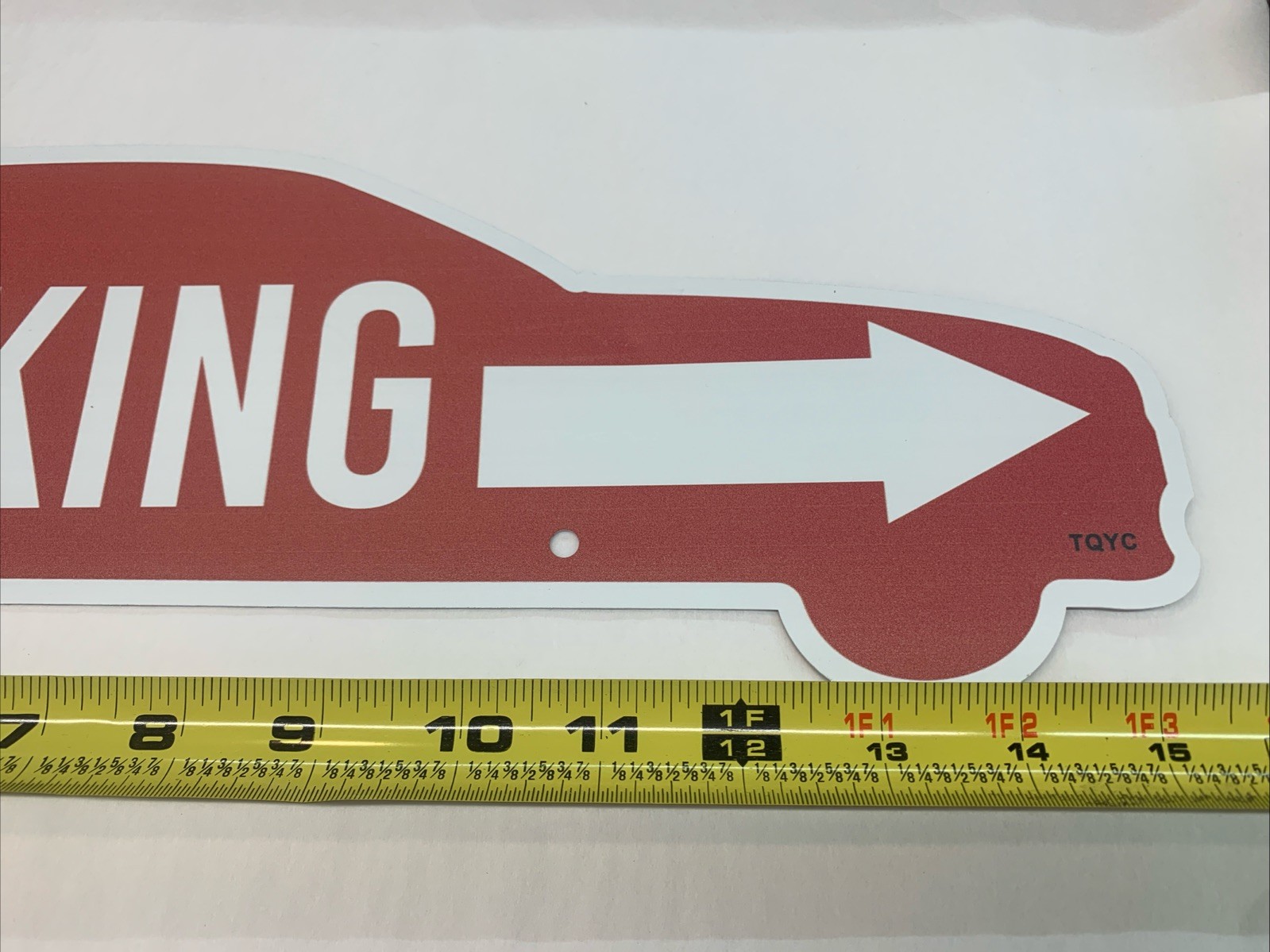 PARKING RIGHT ARROW Yard Metal Sign