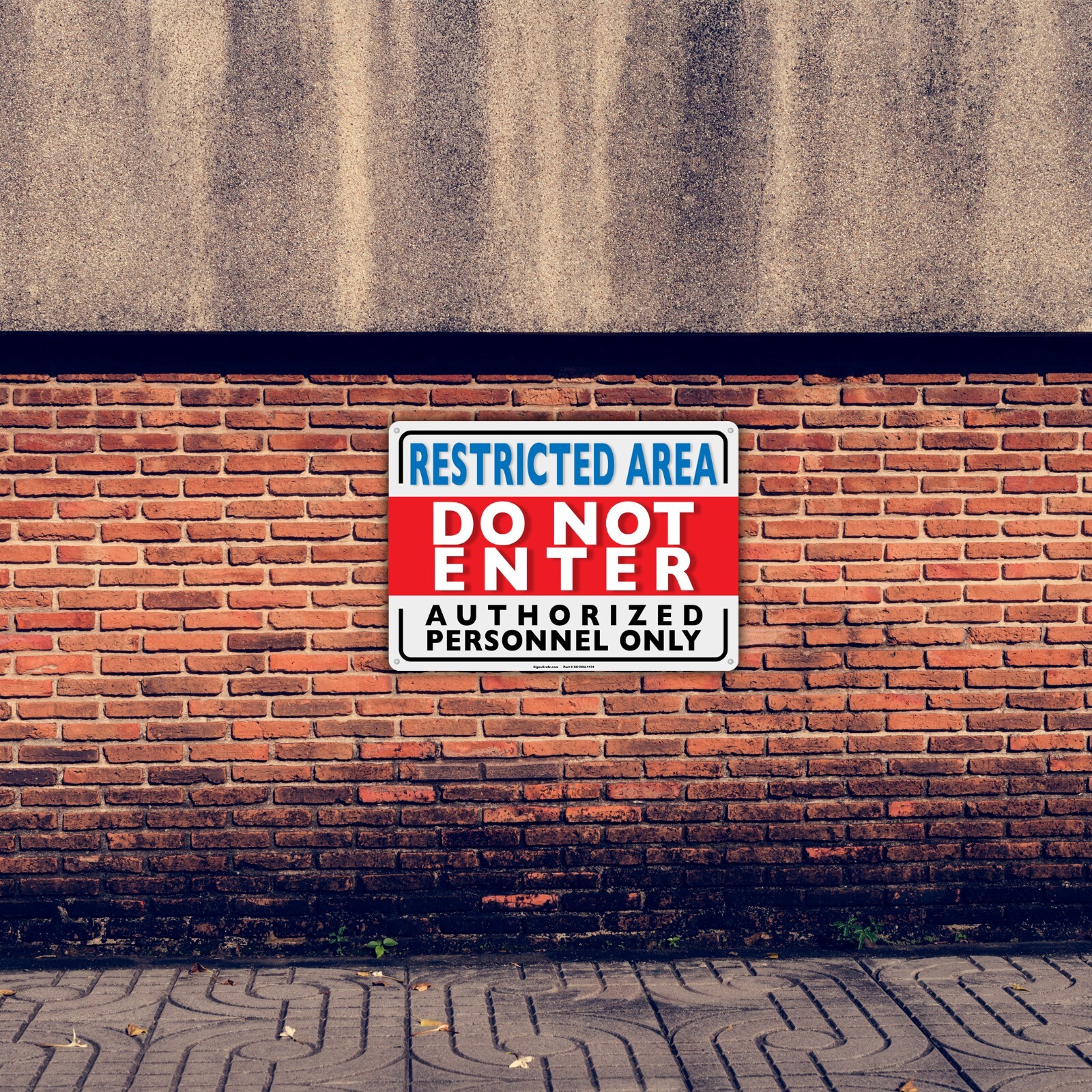 SIGNOGRAFX Private Property Restricted Area, Authorize Personnel 10”x14”SignOnly