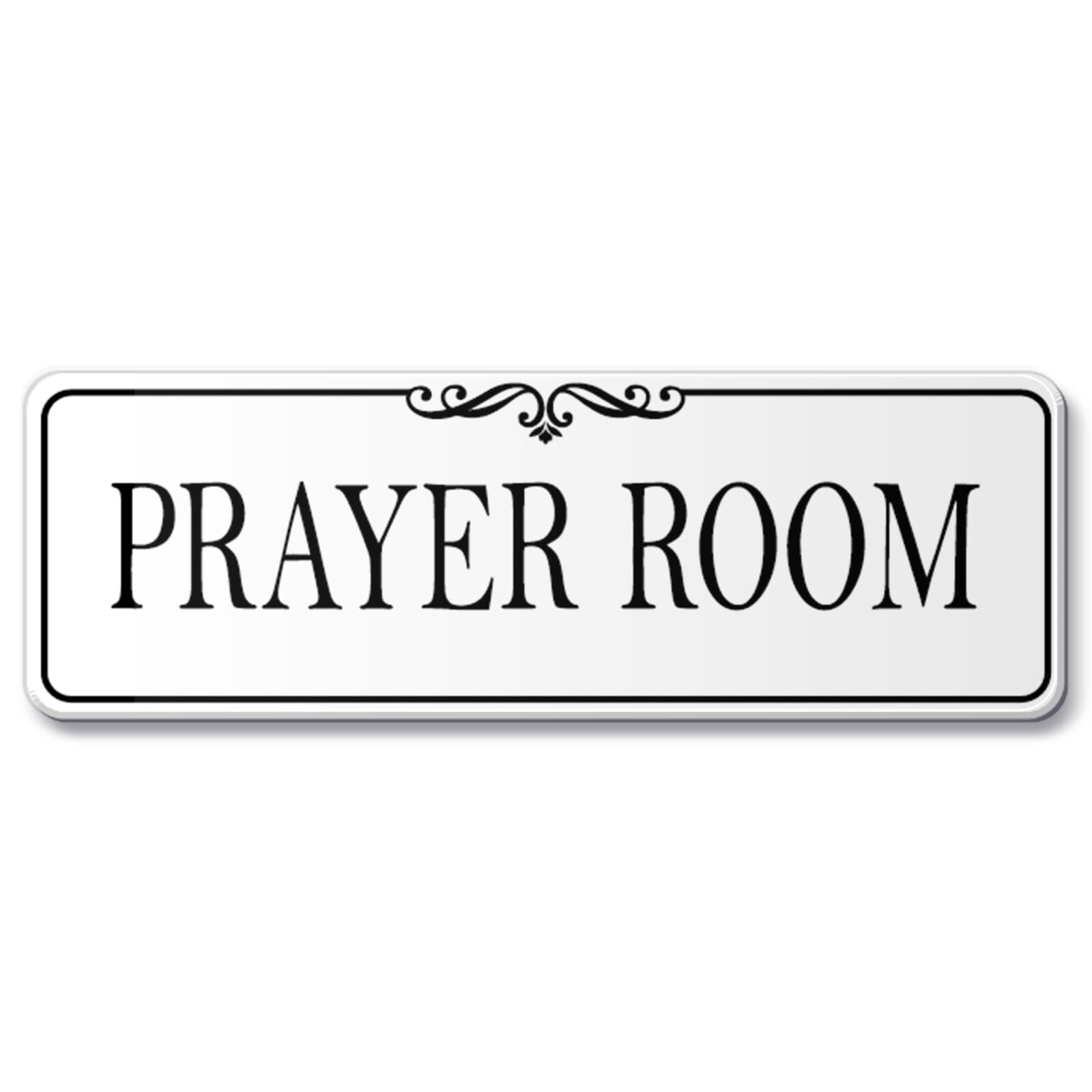 9×3 Inch Prayer Room Sign Acrylic Self-stick Door Wall Signage Great for Home…