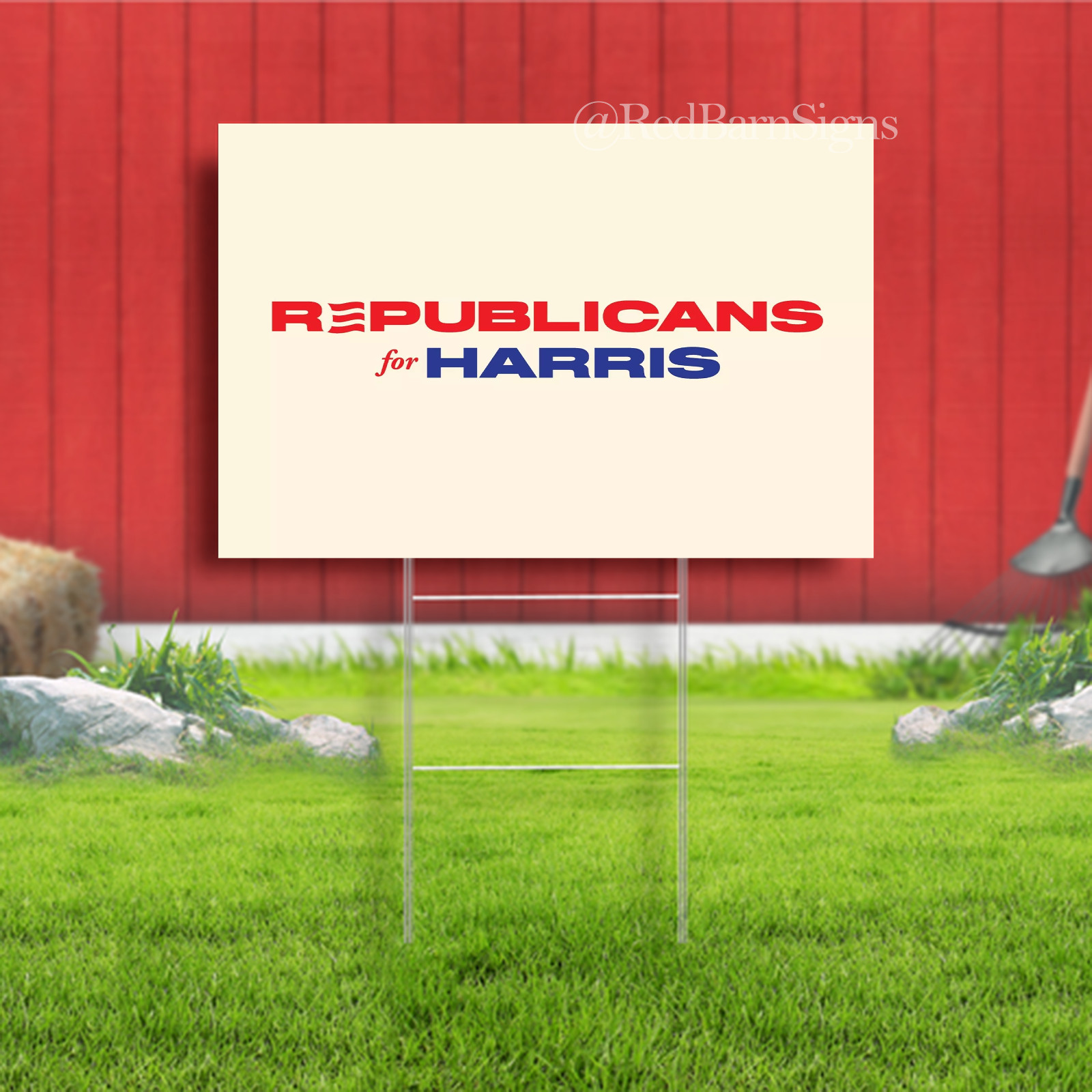 Republicans for Harris | Anti-Trump Lawn Sign with Metal Stake