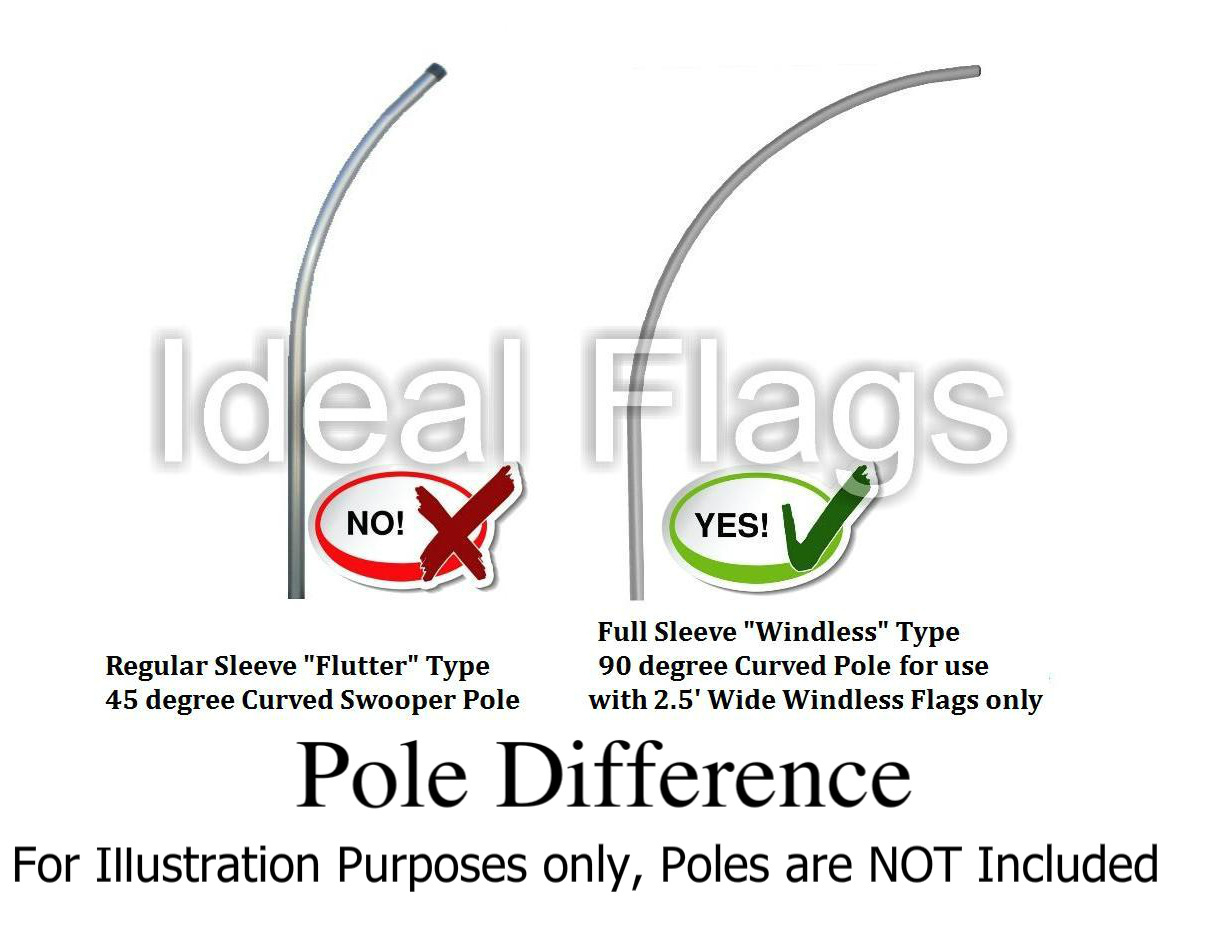WE DELIVER WINDLESS FEATHER FLAG Tall Curved Top Advertising Banner Sign