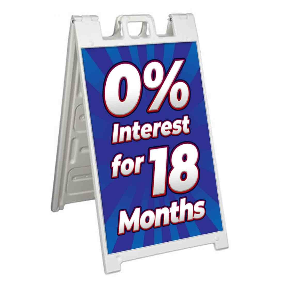 0% INTEREST Signicade 24×36 A Frame Sidewalk Pavement Sign Double Sided Sandwich