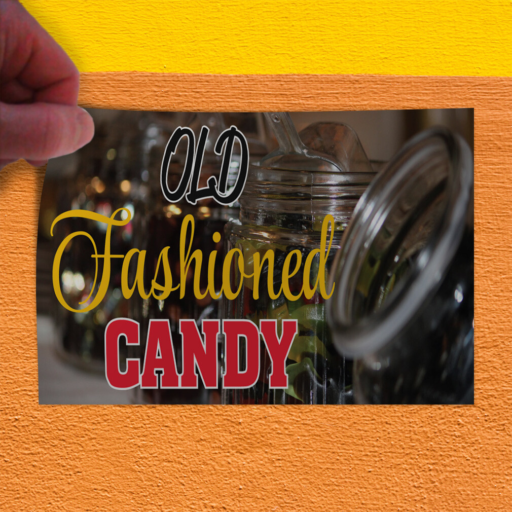 Decal Stickers Old Fashioned Candy Advertising Printing A Vinyl Store Sign Label