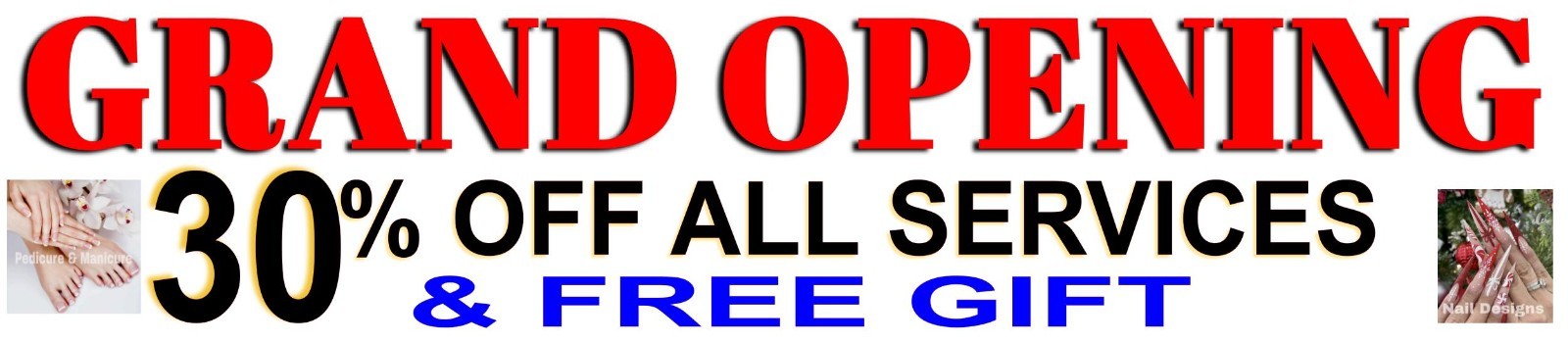 GRAND OPENING BANNER 13OZ, 36″X96″ NEW.
