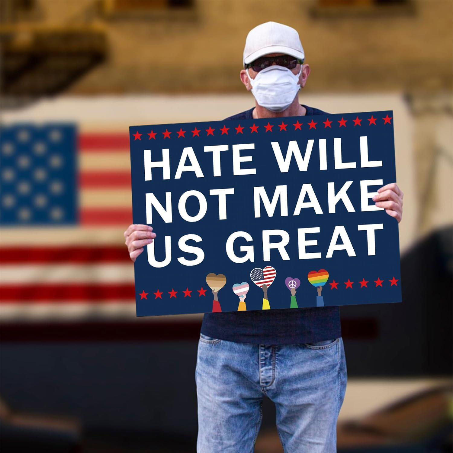 Anti Trump Yard Signs Hate Will Not Make America Great Yard Sign Double Sided Co