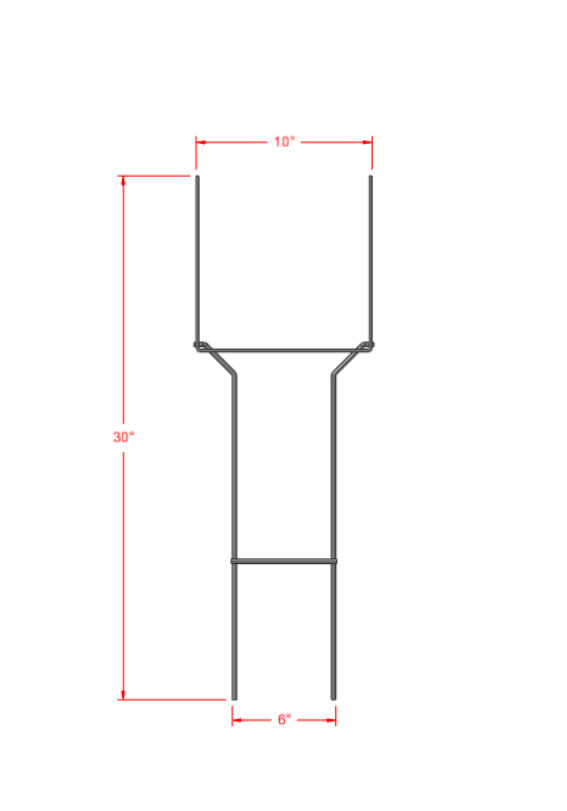 30 in Super Sturdy Sign Stakes 10 Pack ~Heavy Duty Made in USA