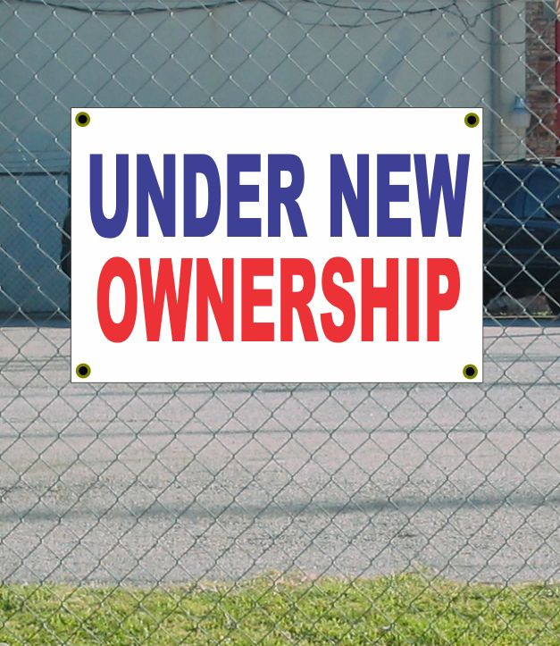 2×3 UNDER NEW OWNERSHIP Red White & Blue Banner Sign NEW Discount Size & Price