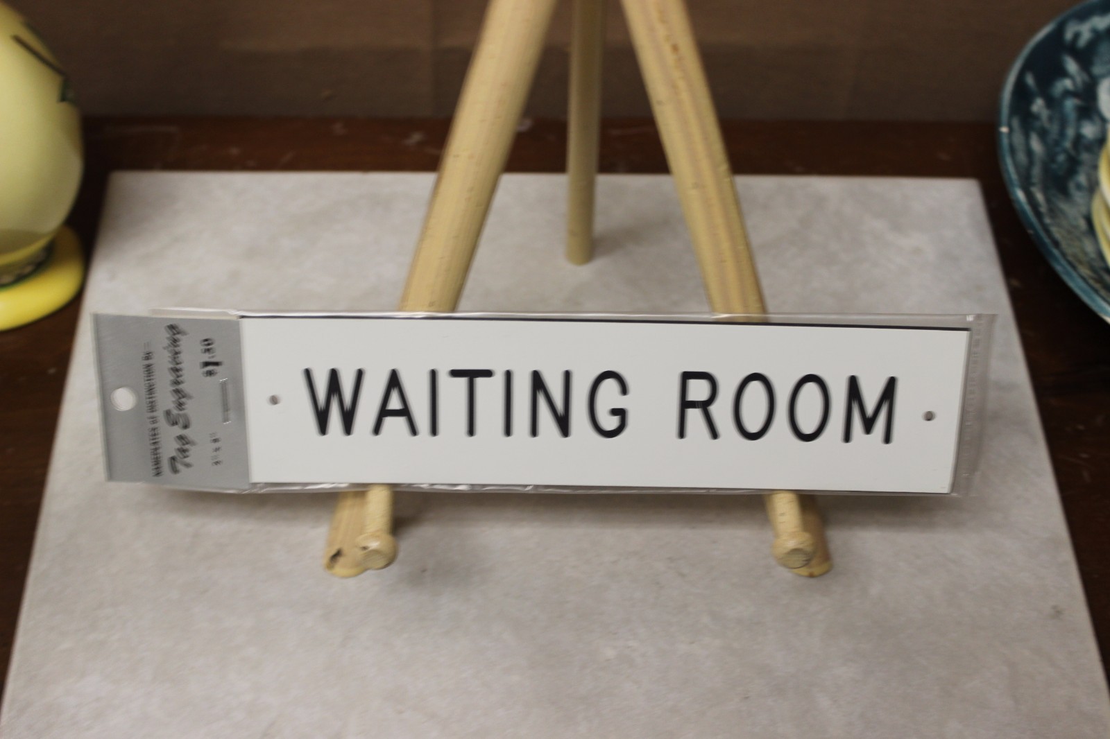 Vinyl Door Sign 2″ x 8″ Engraved “WAITING ROOM”