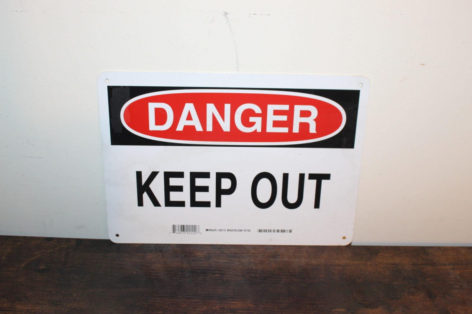 DANGER KEEP OUT 10 x 14 Sign Brady #22112
