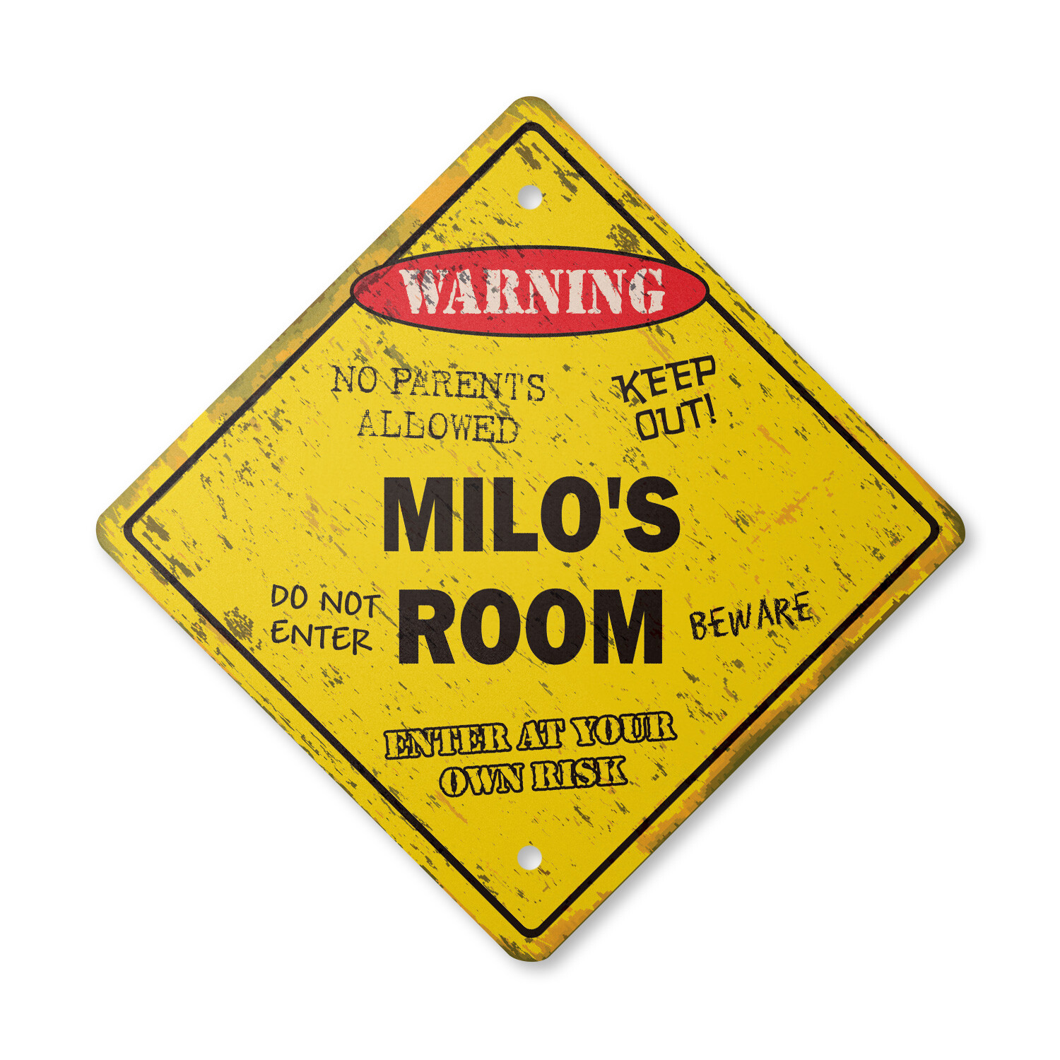 Milo’s Room Vintage Crossing Sign Xing Plastic Rustic kids bedroom children’s na