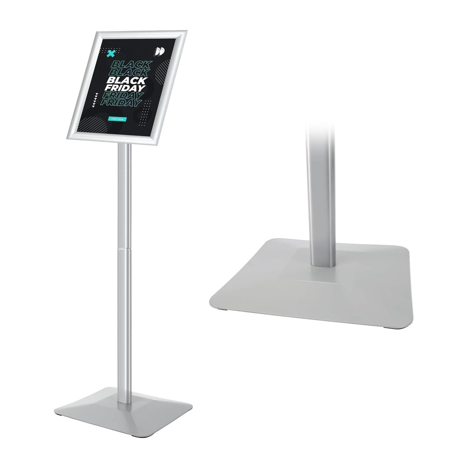 Golemas Sign Stand For Display, 11lbs Integrated Rod Heavy Duty Pedestal Floor