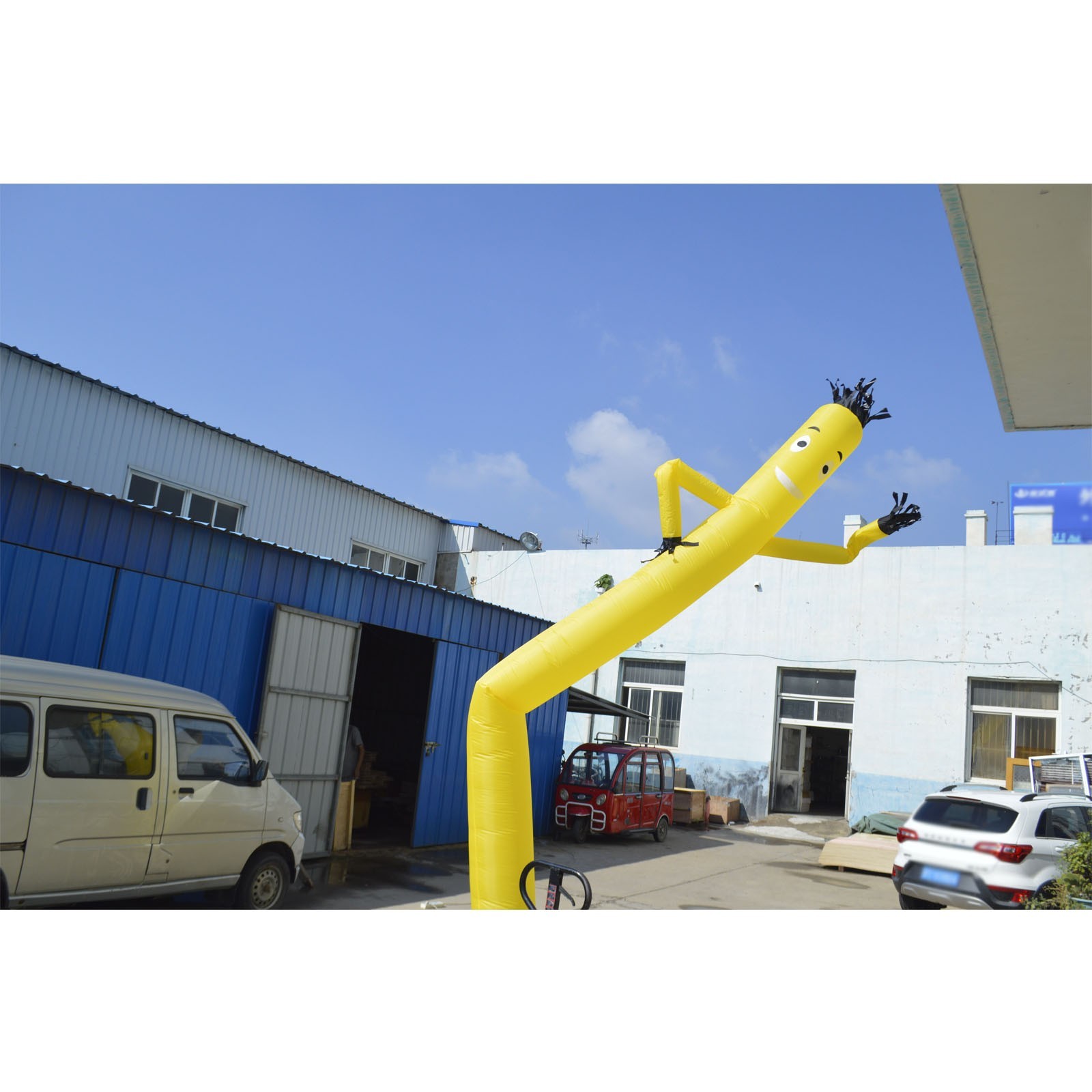 20Ft 18in Yellow Air Inflatable Dancing Wind Dancer Sky Puppet with 110V Blower