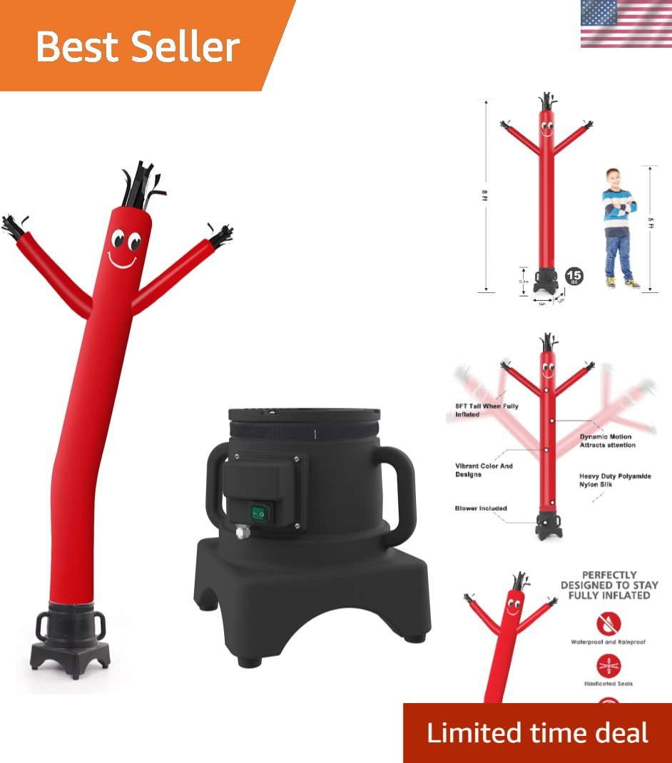 8FT Fly Puppet Dancer with 1/3hp Blower Complete Set RED