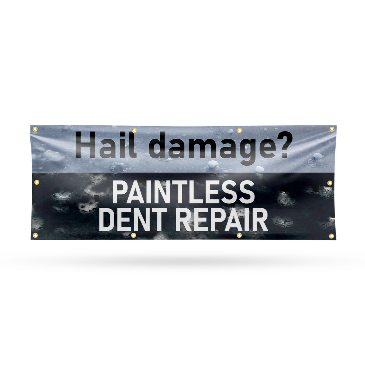 Hail Damage Paintless Dent Repair Banner Sign 36 Inch x 96 Inch | 13 oz Vinyl…
