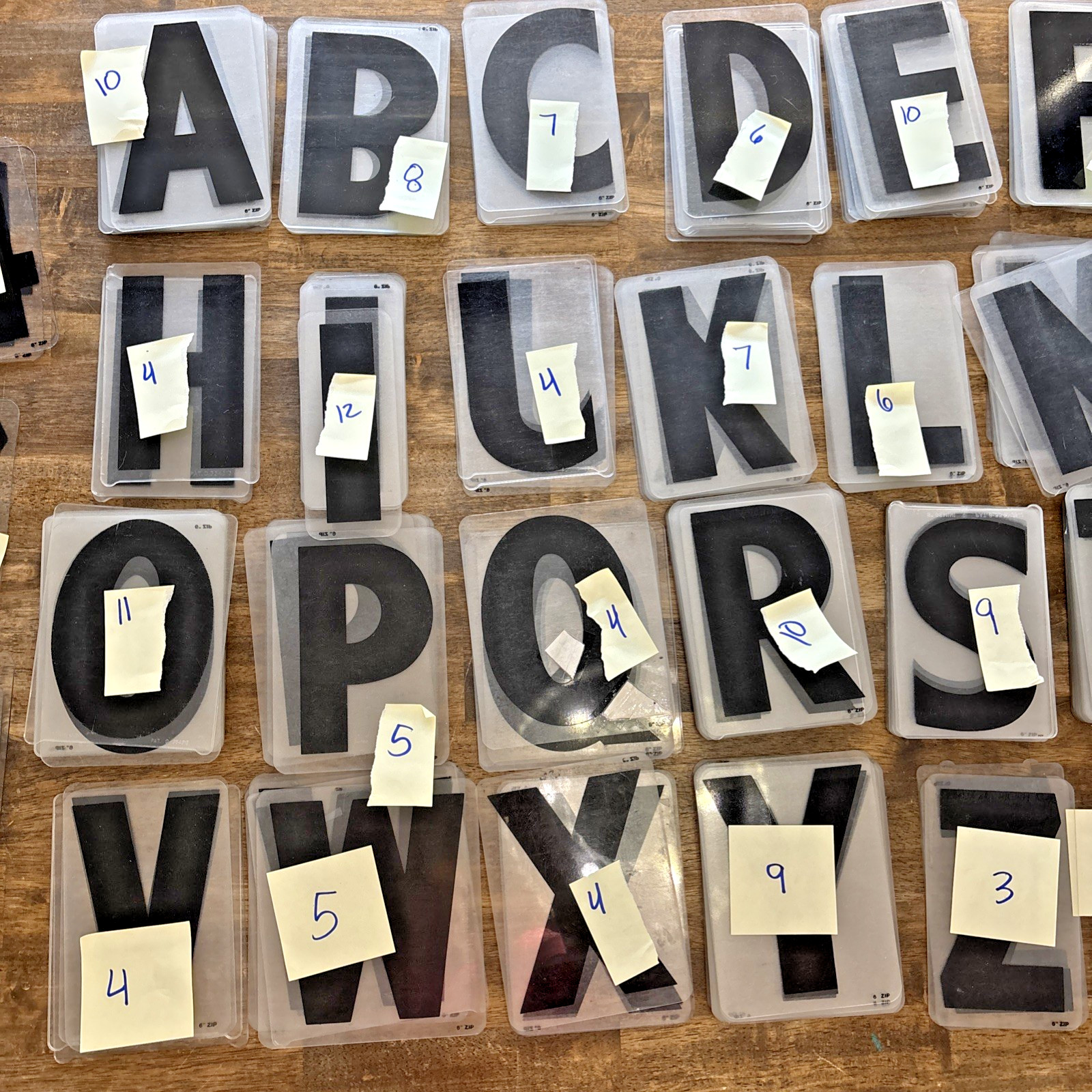 Lot of 253 6” Zip Marquee Zip-A-Tone Sign Board Letters Numbers Rigid Back Red
