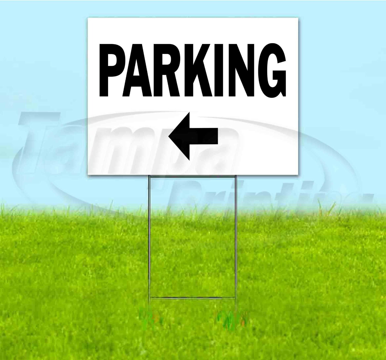 PARKING ARROW 18×24 Yard Sign WITH STAKE Corrugated Bandit DIRECTIONAL