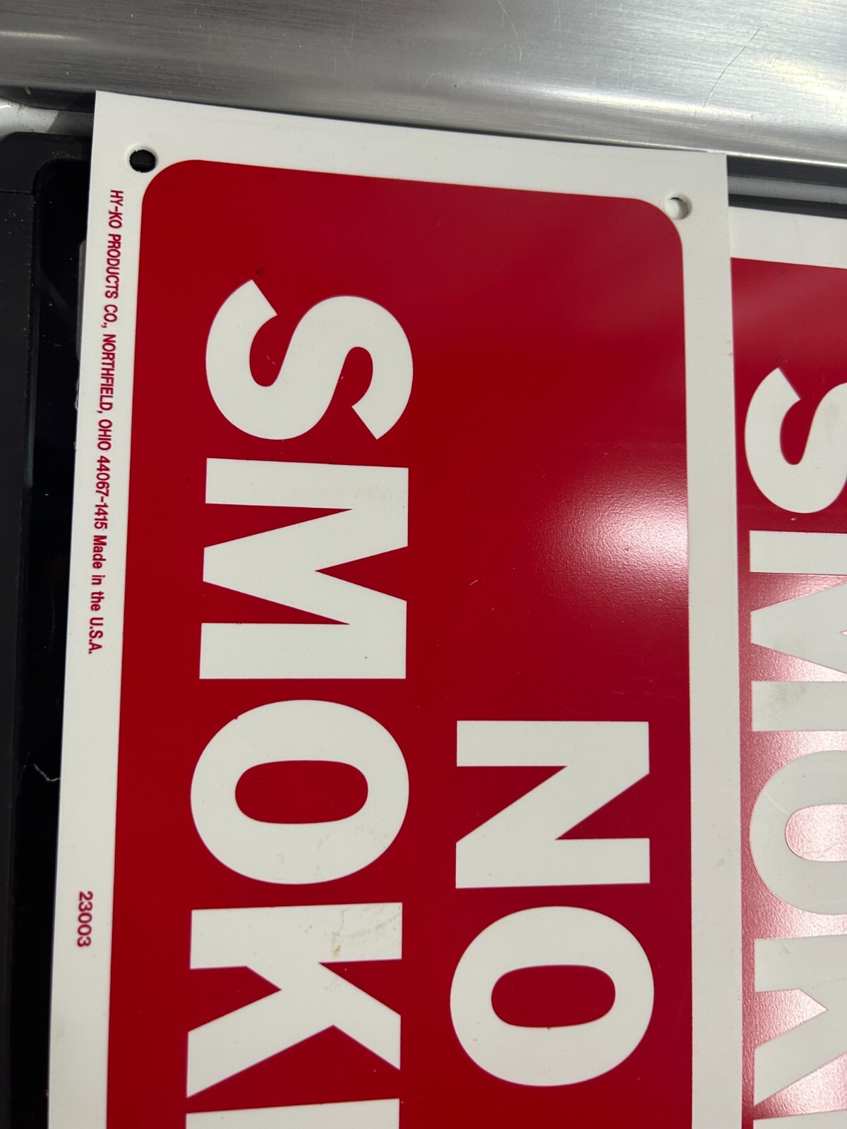 New 5-pack lot Hy-Ko NO SMOKING SIGNS 14″x6″ Red White 23003 Made in USA