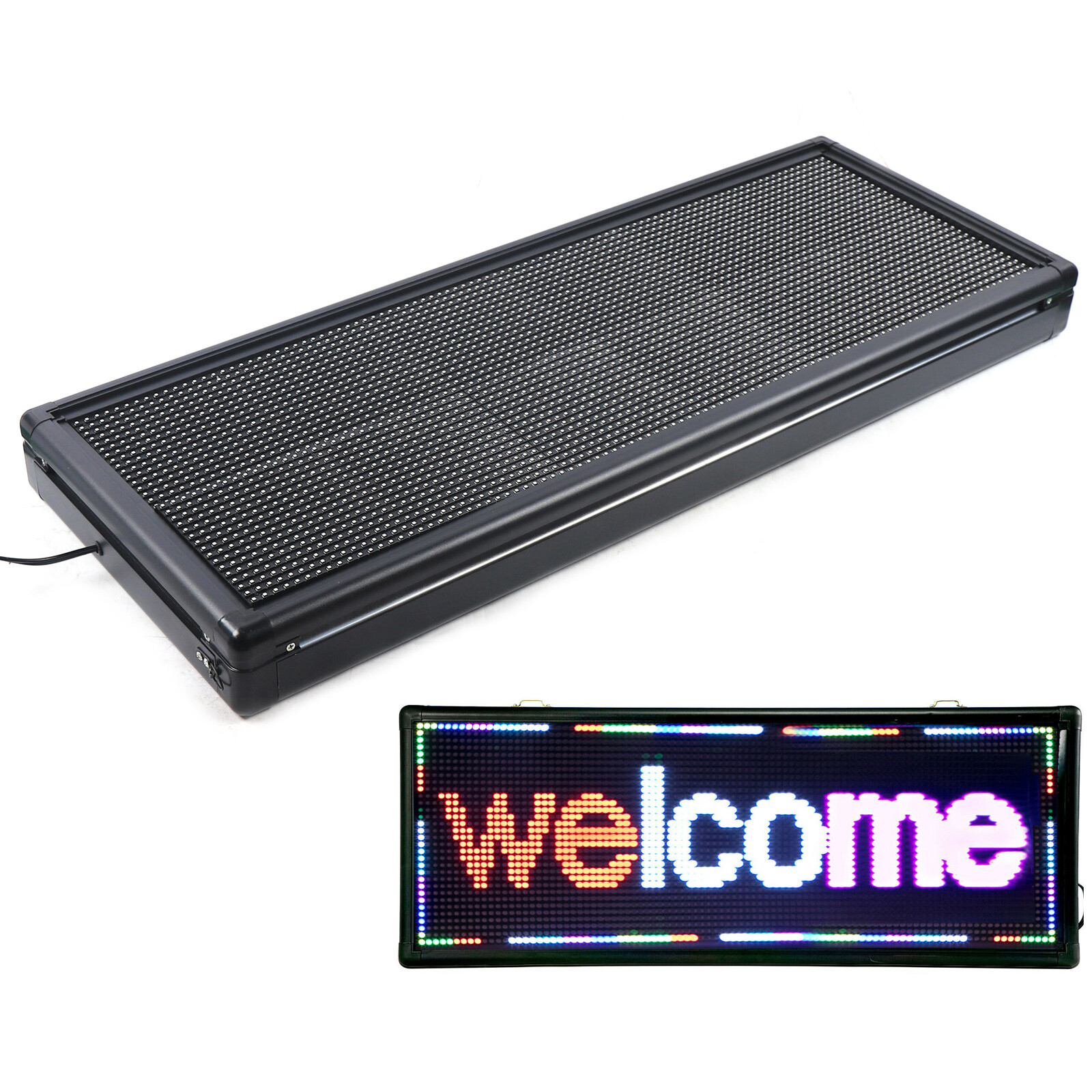 LED Sign 40″ X 15″ Scrolling Message Display Board 3 Color Programmable Sale!
