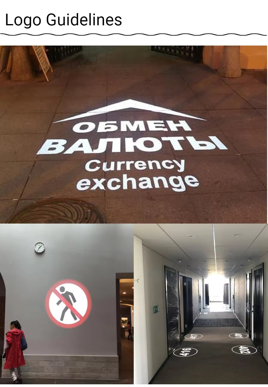 110W Recessed Gobo Projector Multi-color Free Custom Logo Advertising LED Signs