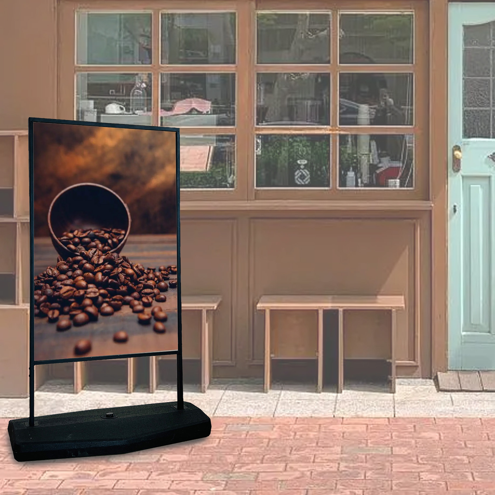 Floor Stand Sign Holder 23⅔”x35½” Indoor/Outdoor Sidewalk Refillable Water