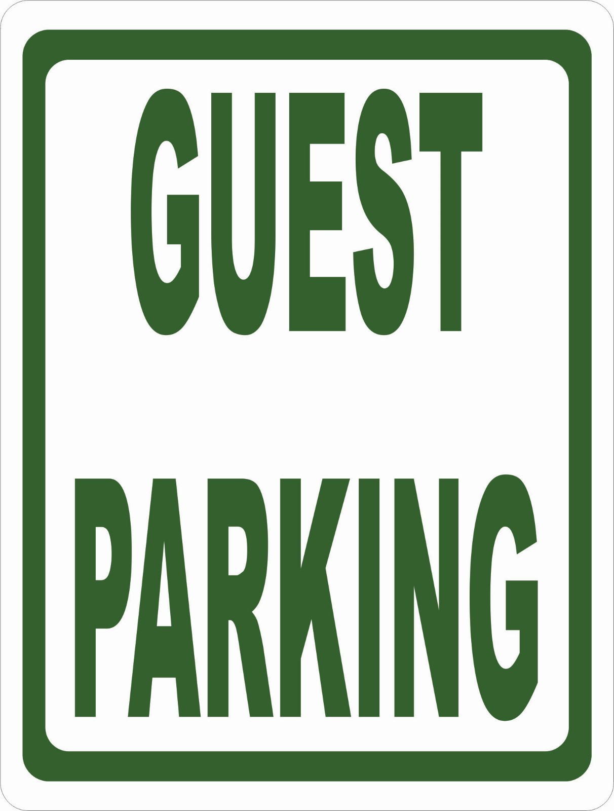 Guest Parking Sign. Size Options. Guests Visitors Park Business Only Here