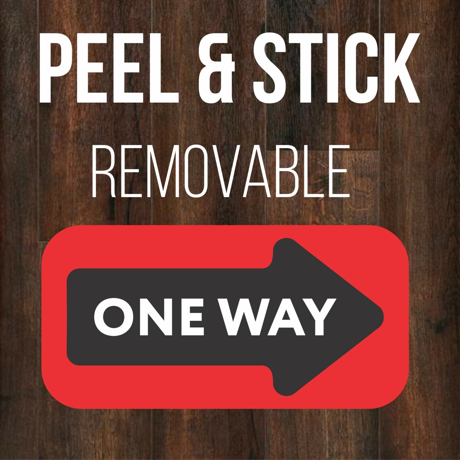 One Way Arrow Enter Social Floor Decals for Carpet, Stickers, Signs (20 pack)
