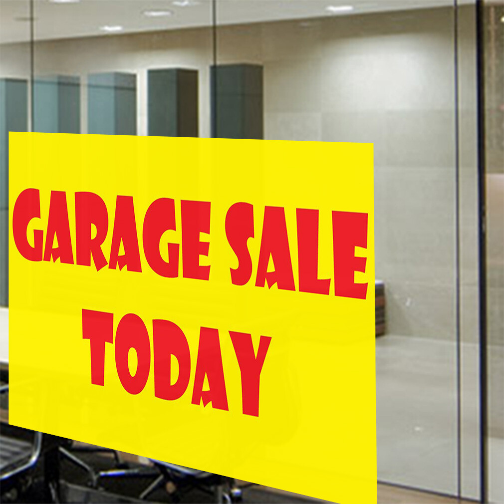 Decal Stickers Garage Sale Today Business Vinyl Store Sign Label Business