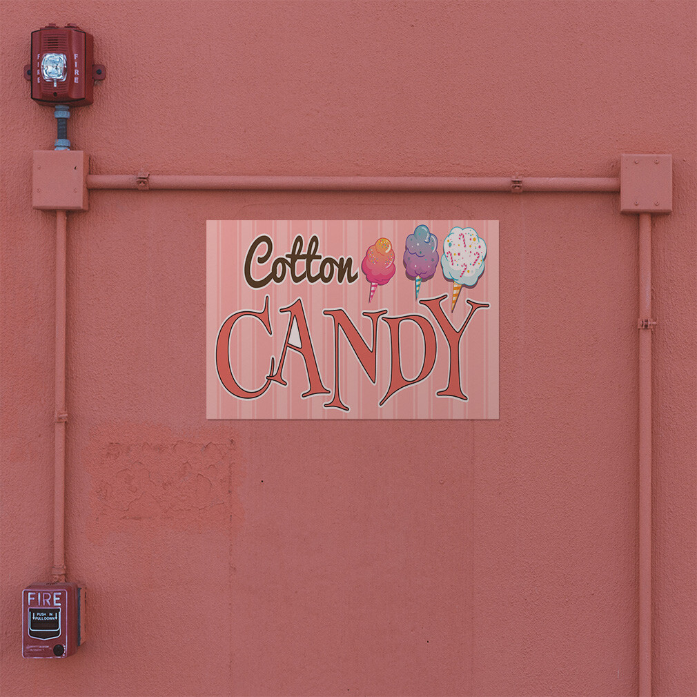 Decal Stickers Cotton Candy Outdoor Advertising Printing A Store Sign Label