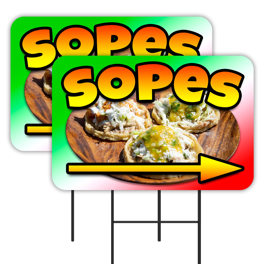 SOPES 2 Pack Double-Sided Yard Signs 16″ x 24″ with Metal Stakes (Made in Texas)