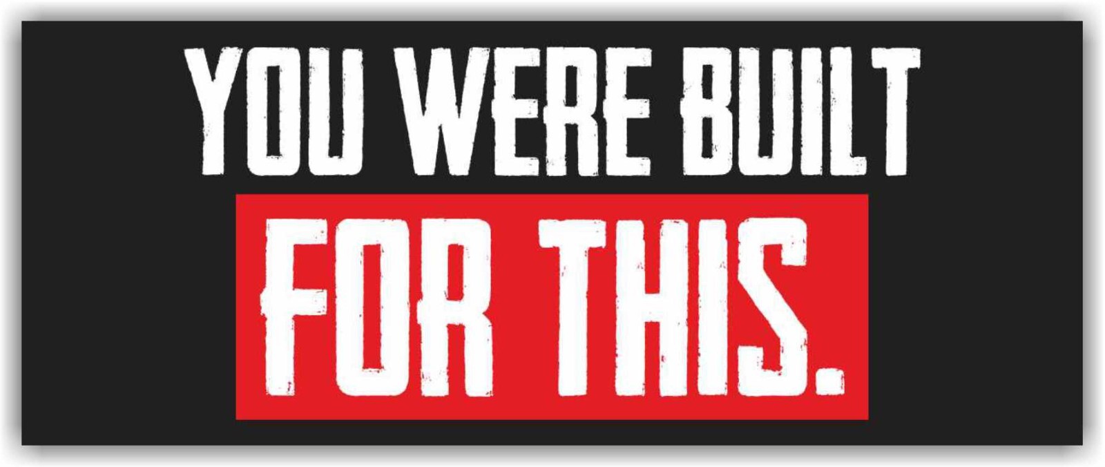 YOU WERE BUILT FOR THIS Banner Vinyl Sign Motivation Poster Workout GYM