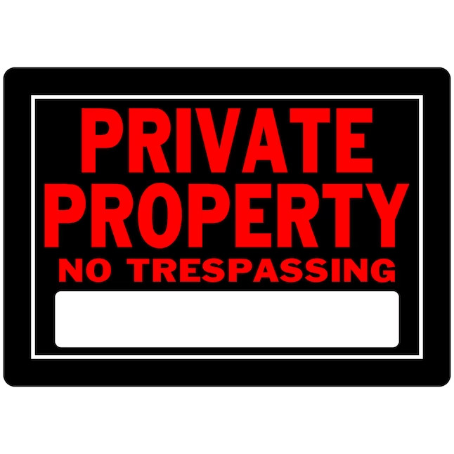 Hillman Private Property 10-in x 14-in Aluminum Do not enter Sign