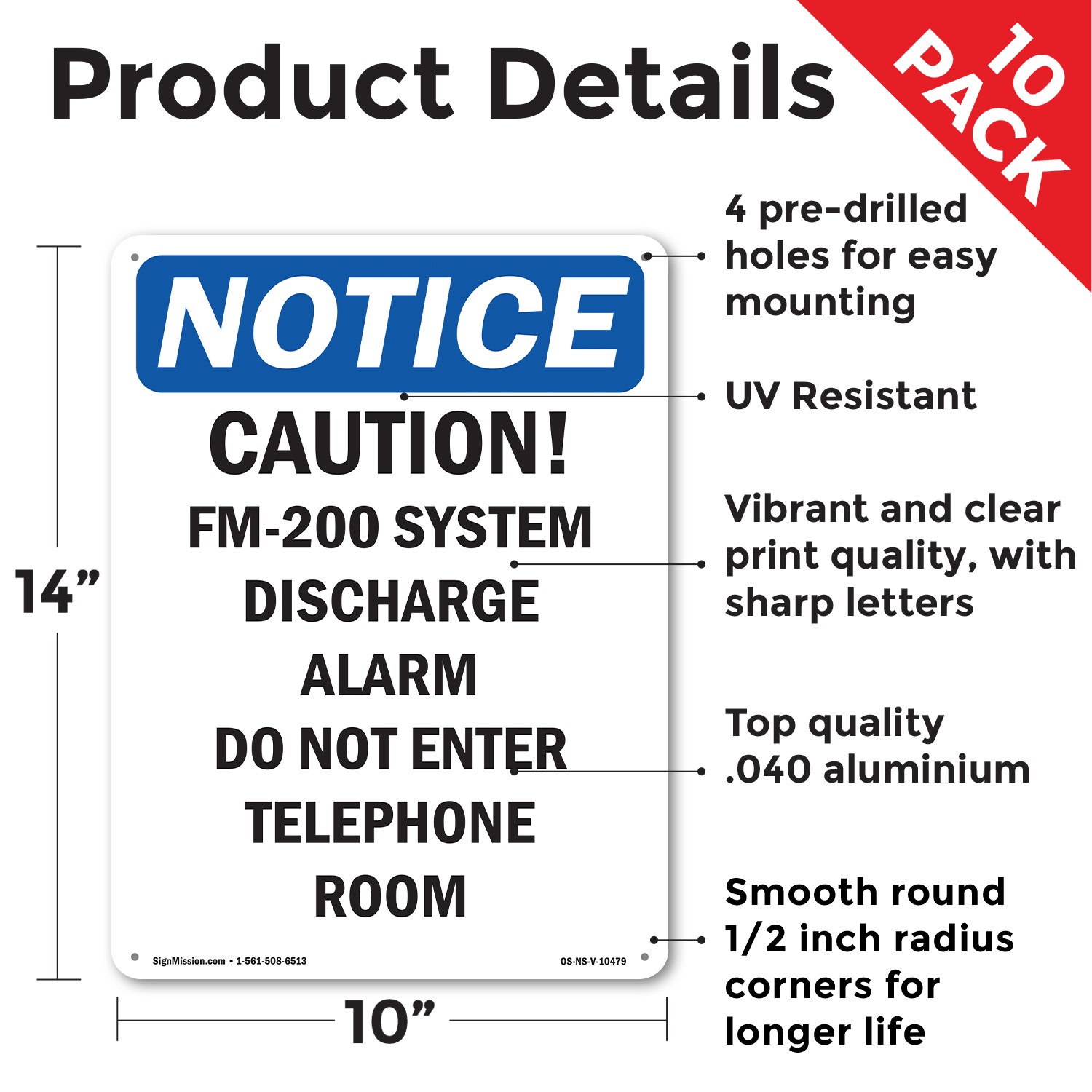 Caution FM OSHA Notice Sign Metal, Plastic, Or Decal – 5 or 10 Pack