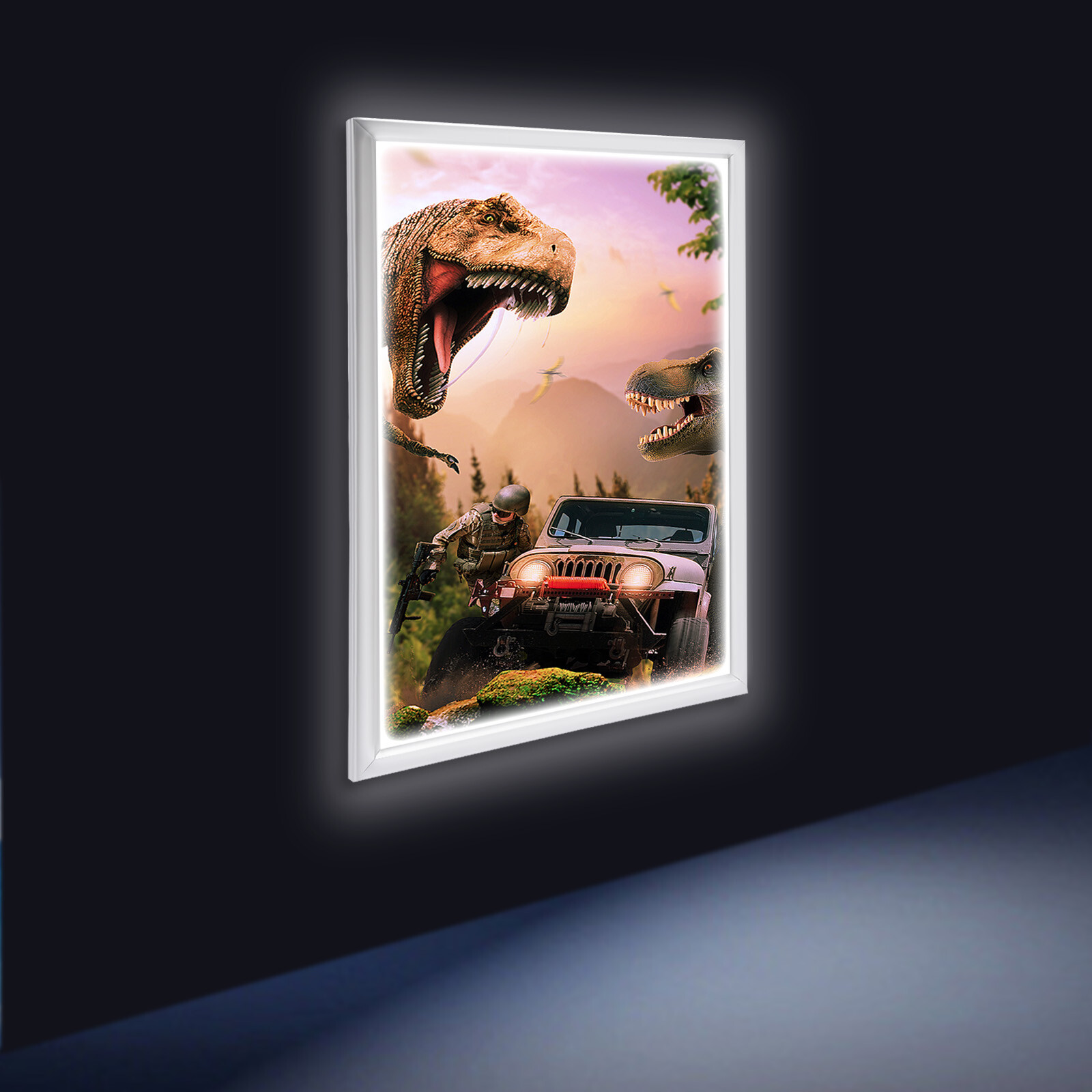 LED Backlit Poster Frame Movie Poster Frame Art Picture Light Box Advertising